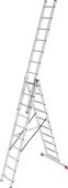 Лестница алюминиевая многофункциональная трехсекционная (3 секции по 12 ступеней), Новая Высота