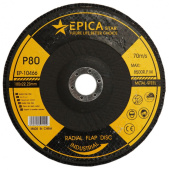 Диск шлифовальный по металлу, лепестковый P80 Ø180mm, EP-10466, Epica Star