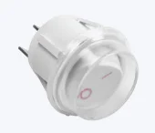 Выключатель одноклавишный круглый IP44 max.750W белый AE-WLIP44-15