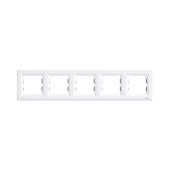 Рамка 5-я Asfora Белый Горизонтальная Schneider-Electric