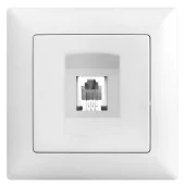 Розетка телефонная скрытого монтажа VS2811120; белый