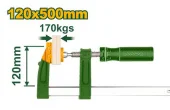 Зажим резьбовой F-образный с пластиковой ручкой 120*500 мм JDCP2123 86019 Jadever