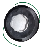 Катушка бензинового триммера пластик черный, крышка металл