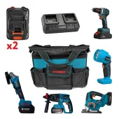 Набор из 9 беспроводных инструментов, HAMMER