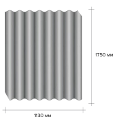 Шифер кровельный, 8-волновой БЕЗ асбеста, 1750*1130*5,8 мм; Ifcem