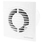 Вентилятор вытяжной осевой  с обатным клапаном Vent Europe ELEGIA 100 d.100 мм, 7.8 Вт, белый, пластиковый