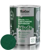 Эмаль Алкидно-уретановая с металлической стружкой MIOFE, Зеленый, ROLAX 0.75L