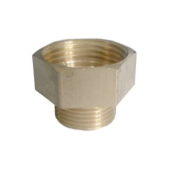 Переходник Ø1/2" наруж - Ø3/4" внутр, латунь, Nikifor 