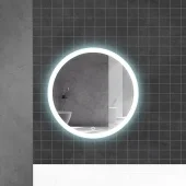Зеркало для ванной LED 6000К (круглое с ободом) 60 x 60 см IP44