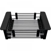 Раздвижная сушилка Коландер ZERIX для посуды BAS-01 черная