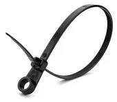 Хомут 5,0x300мм с монтажным отверстием черный MegaWatt