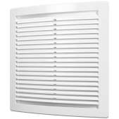 Вентиляционная квадратная решетка 2020РЦ ERA, белый, ABS пластик