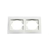 Рамка двойная Jasmin Белый Горизонтальная Elmos