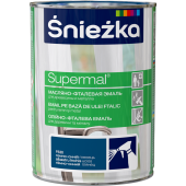 Масляно-фталевая эмаль SNIEZKA Supermal 0,8л, т. синяя
