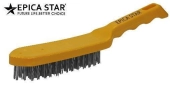 Щетка проволочная, жесткая 6 рядов, пластиковая ручка, EP-60648, Epica Star