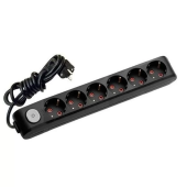 Удлинитель 6 гнезда C/З  и выкл-3м (16A) NEGRU Multi-Let
