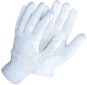 Хлопковые трикотажные перчатки с эластичной манжетой