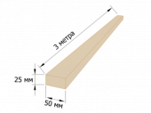Рейка 50х25х3000мм