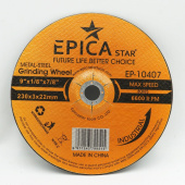 Диск шлифовальный по металлу Ø230*3*22мм, EP-10407, Epica Star