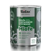 Эмаль Алкидно-уретановая с металлической стружкой MIOFE, Серый Дымчатый, ROLAX 0.75L