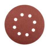 Круг шлиф самозацепной 125мм P60 с отверстиями, коричневый