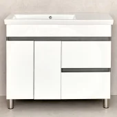 Шкаф Urbano бетон Chicago тёмный под умывальник Isik 1000 Bayro