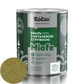 Эмаль Алкидно-уретановая с металлической стружкой MIOFE, Золото, ROLAX 0.75L