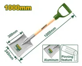 Лопата алюминиевая 245*300*1000mm JDSE6326