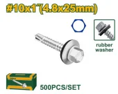 Саморез с шестигранной головкой и резиновой шайбой 4.8*25 (500) JDXS4532 Jadever