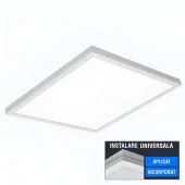 Панель светодиодная PANLIGHT PL-PU66-50CW 50 Вт, 6500 К, 595х595 мм, накладная/встраиваемая, белая, IP20