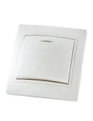 Выключатель 1P+LED 10A белый LUNA 1000kW