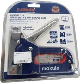 Степлер строительный для рулонных материалов, 4-14мм, 3 типа скоб; MKSG301214 Makute