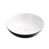 Раковина накладная 39,5 см, DOKOS (черно-белый)