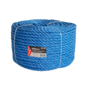 Веревка полипропиленовая трехпрядная крученая 4мм x 200м, синяя