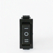 Переключатель клавишный e.switch.key.05, 3 pin, 1-0-2 (чёрн.)