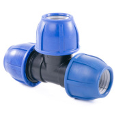 Тройник компрессионный переходной ПНД (PE) PN16 Ø50/40/50 мм, RTP