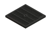 Решетка ливневая пластиковая PolyMax Basic для дождеприемника 300х300 A15 (280x280x23)