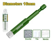 Паяное алмазное корончатое сверло 16 мм JDKJ5K16 Jadever