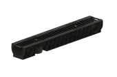 Лоток водоотводный POLYMAX BASIC DN100 H120 с решеткой чугунной С250 (1000x160x120)