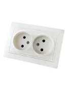 Розетка двойная 2P 10A белая LUNA 1000kW
