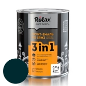 Грунт-эмаль по ржавчине 3 в 1 Пражская Зелень, полу глянцевый, алкидно-уретановый, 2kg, Rolax