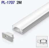 Алюминиевый профиль накладной для светодиодной ленты 2m/set 17.5*7mm PL-1707 2m PANLIGHT