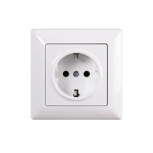 Розетка с заземлением VISAGE (VS2811152115) белая