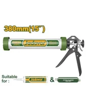 Пистолет для заделки швов, туба, алюминий, 380мм; Jadever