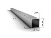 Труба профильная 40х40х1.5мм