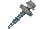 Саморез 4,8x19мм RAL9006 по металлу кровельный, EPDM