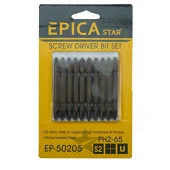 Набор двухсторонних насадок для шуруповерта PH2 (+) 10шт, EP-50205, Epica Star