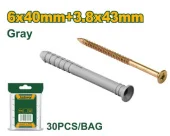 Дюбель-гвоздь 6*40+3.8*43 (30шт); JDXTO911 Jadever