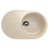 Мойка для кухни Ulgran U-107 врезная 720х455х180 мм, искусственный мрамор, бежевая