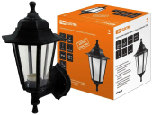 Сад-парковый светильник настенный Е27 пластиковый черный